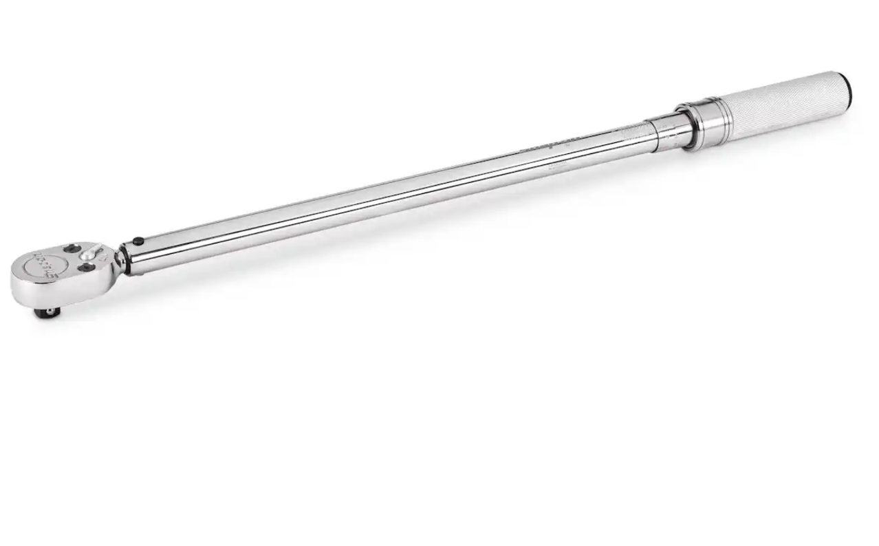 1/2" Drive SAE Adjustable Click-Type Fixed Ratchet Torque Wrench (50–250 ft-lb)
